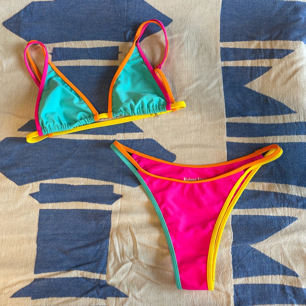 Kulani Kinis Swim Set - Pink and Teal